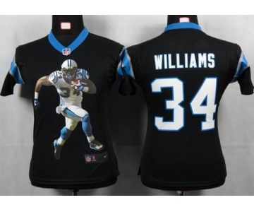 nike women nfl jerseys carolina panthers #34 williams black[portrait fashion]