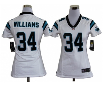 nike women nfl jerseys carolina panthers #34 williams white[nike]