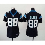 nike women nfl jerseys carolina panthers #88 olsen black[nike]