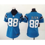 nike women nfl jerseys carolina panthers #88 olsen blue[nike]