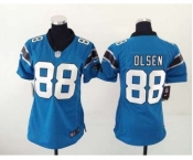 nike women nfl jerseys carolina panthers #88 olsen blue[nike]