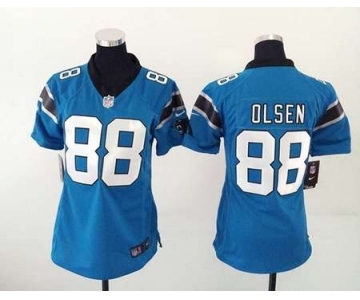 nike women nfl jerseys carolina panthers #88 olsen blue[nike]