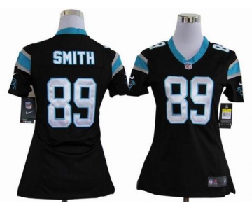 nike women nfl jerseys carolina panthers #89 steve smith black[nike]