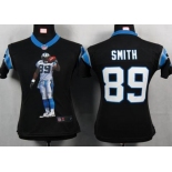 nike women nfl jerseys carolina panthers #89 steve smith black[portrait fashion]