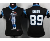 nike women nfl jerseys carolina panthers #89 steve smith black[portrait fashion]