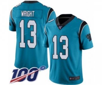 Youth Carolina Panthers #13 Jarius Wright Blue Alternate Vapor Untouchable Limited Player 100th Season Football Jersey