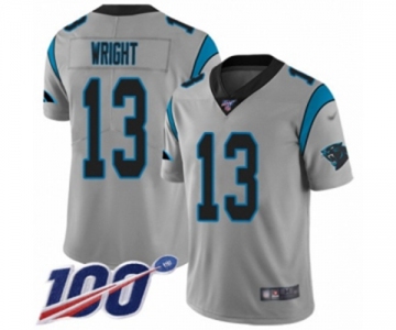 Youth Carolina Panthers #13 Jarius Wright Silver Inverted Legend Limited 100th Season Football Jersey