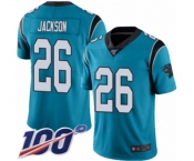 Youth Carolina Panthers #26 Donte Jackson Limited Blue Rush Vapor Untouchable 100th Season Football Jersey