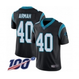 Youth Carolina Panthers #40 Alex Armah Black Team Color Vapor Untouchable Limited Player 100th Season Football Jersey