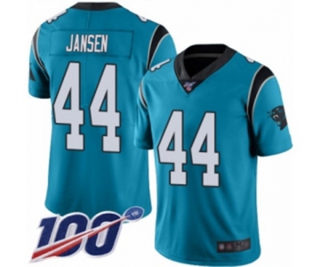 Youth Carolina Panthers #44 J.J. Jansen Blue Alternate Vapor Untouchable Limited Player 100th Season Football Jersey