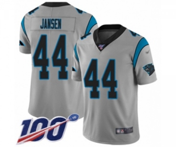 Youth Carolina Panthers #44 J.J. Jansen Silver Inverted Legend Limited 100th Season Football Jersey