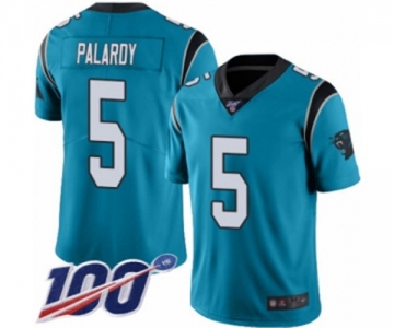 Youth Carolina Panthers #5 Michael Palardy Limited Blue Rush Vapor Untouchable 100th Season Football Jersey