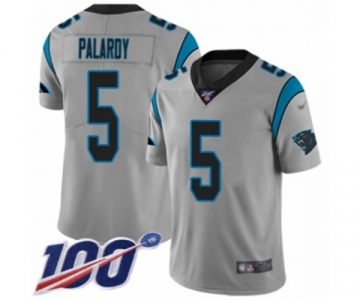 Youth Carolina Panthers #5 Michael Palardy Silver Inverted Legend Limited 100th Season Football Jersey