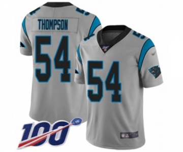 Youth Carolina Panthers #54 Shaq Thompson Silver Inverted Legend Limited 100th Season Football Jersey