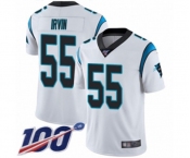 Youth Carolina Panthers #55 Bruce Irvin White Vapor Untouchable Limited Player 100th Season Football Jersey