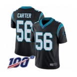 Youth Carolina Panthers #56 Jermaine Carter Black Team Color Vapor Untouchable Limited Player 100th Season Football Jersey