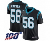 Youth Carolina Panthers #56 Jermaine Carter Black Team Color Vapor Untouchable Limited Player 100th Season Football Jersey