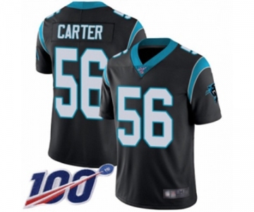 Youth Carolina Panthers #56 Jermaine Carter Black Team Color Vapor Untouchable Limited Player 100th Season Football Jersey