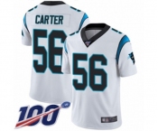 Youth Carolina Panthers #56 Jermaine Carter White Vapor Untouchable Limited Player 100th Season Football Jersey