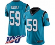 Youth Carolina Panthers #59 Luke Kuechly Limited Blue Rush Vapor Untouchable 100th Season Football Jersey