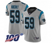 Youth Carolina Panthers #59 Luke Kuechly Silver Inverted Legend Limited 100th Season Football Jersey