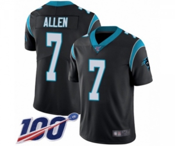 Youth Carolina Panthers #7 Kyle Allen Black Team Color Vapor Untouchable Limited Player 100th Season Football Jersey