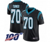 Youth Carolina Panthers #70 Trai Turner Black Team Color Vapor Untouchable Limited Player 100th Season Football Jersey