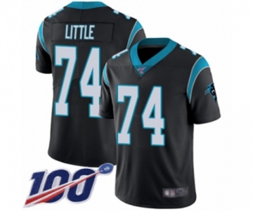 Youth Carolina Panthers #74 Greg Little Black Team Color Vapor Untouchable Limited Player 100th Season Football Jersey