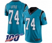 Youth Carolina Panthers #74 Greg Little Blue Alternate Vapor Untouchable Limited Player 100th Season Football Jersey