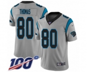 Youth Carolina Panthers #80 Ian Thomas Silver Inverted Legend Limited 100th Season Football Jersey