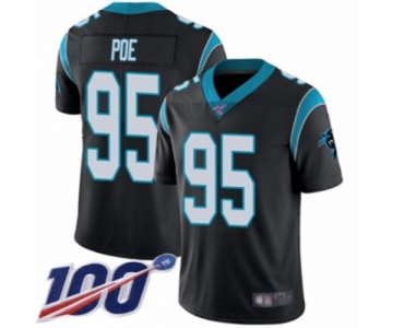 Youth Carolina Panthers #95 Dontari Poe Black Team Color Vapor Untouchable Limited Player 100th Season Football Jersey