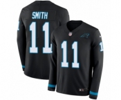 Youth Nike Carolina Panthers #11 Torrey Smith Limited Black Therma Long Sleeve NFL Jersey