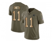 Youth Nike Carolina Panthers #11 Torrey Smith Olive Gold Stitched NFL Limited 2017 Salute to Service Jersey