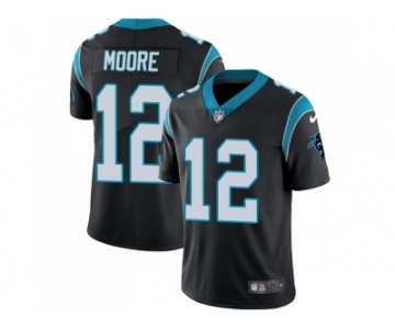 Youth Nike Carolina Panthers #12 DJ Moore Black Team Color Stitched NFL Vapor Untouchable Limited Jersey