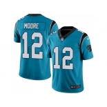 Youth Nike Carolina Panthers #12 DJ Moore Blue Stitched NFL Limited Rush Jersey