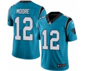 Youth Nike Carolina Panthers #12 DJ Moore Limited Blue Rush Vapor Untouchable NFL Jersey