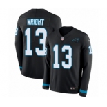 Youth Nike Carolina Panthers #13 Jarius Wright Limited Black Therma Long Sleeve NFL Jersey