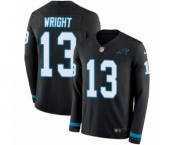 Youth Nike Carolina Panthers #13 Jarius Wright Limited Black Therma Long Sleeve NFL Jersey