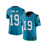 Youth Nike Carolina Panthers #19 Ted Ginn Jr Blue Stitched NFL Limited Rush Jersey