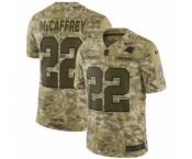 Youth Nike Carolina Panthers #22 Christian McCaffrey Limited Camo 2018 Salute to Service NFL Jersey