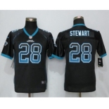 Youth Nike Carolina Panthers #28 Jonathan Stewart Drift Fashion Black Jerseys