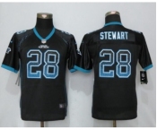 Youth Nike Carolina Panthers #28 Jonathan Stewart Drift Fashion Black Jerseys