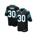 Youth Nike Carolina Panthers #30 Stephen Curry Black Team Color Stitched NFL Elite Jersey