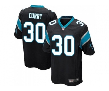 Youth Nike Carolina Panthers #30 Stephen Curry Black Team Color Stitched NFL Elite Jersey