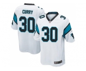 Youth Nike Carolina Panthers #30 Stephen Curry White Stitched NFL Elite Jersey