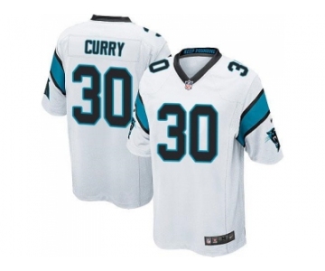 Youth Nike Carolina Panthers #30 Stephen Curry White Stitched NFL Elite Jersey