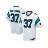 Youth Nike Carolina Panthers #37 Dezmen Southward Game White NFL Jersey