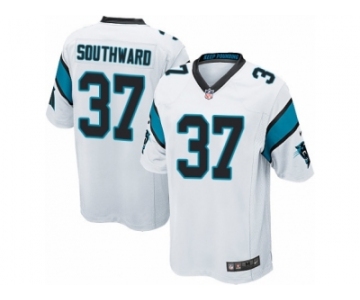 Youth Nike Carolina Panthers #37 Dezmen Southward Game White NFL Jersey