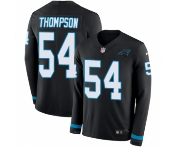 Youth Nike Carolina Panthers #54 Shaq Thompson Limited Black Therma Long Sleeve NFL Jersey