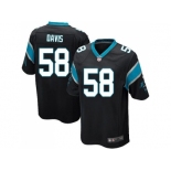 Youth Nike Carolina Panthers #58 Thomas Davis Black jerseys